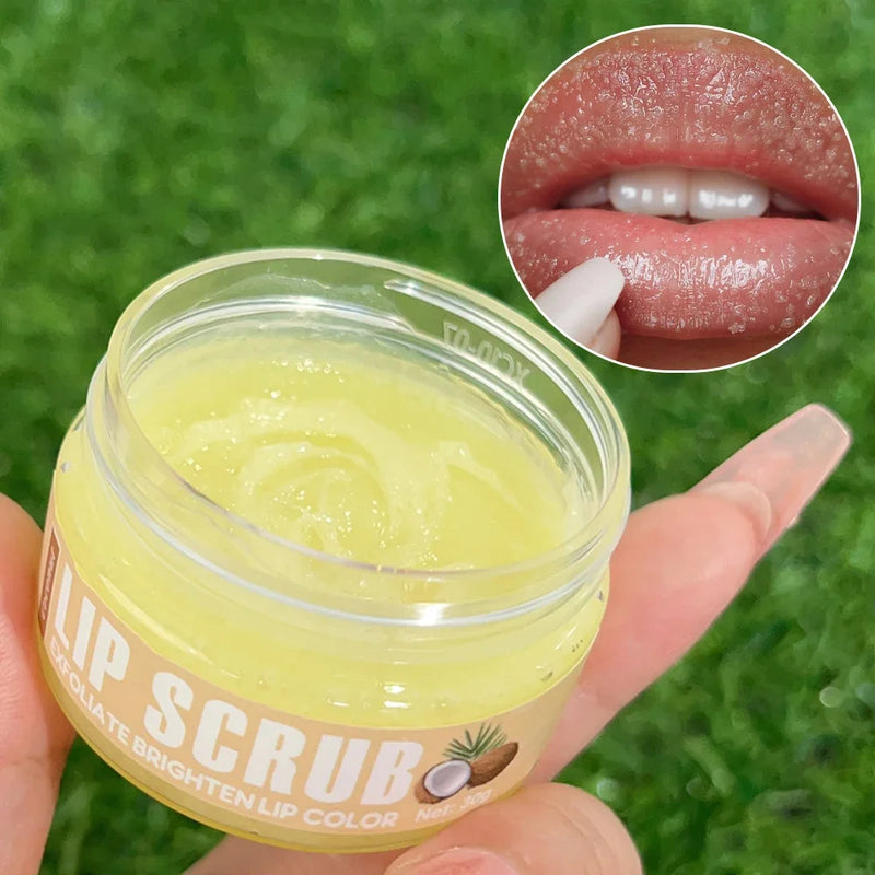 Máscara Labial com Efeito Duplo, Com Sabor de Frutas, Hidratante, Nutritivo, Esfoliante Para Pele Morta