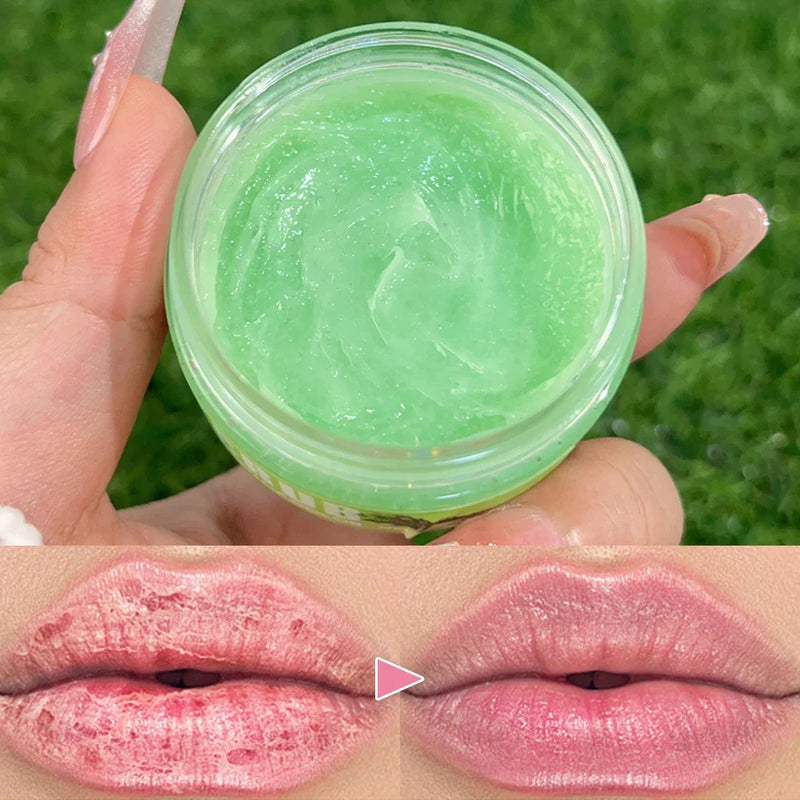 Máscara Labial com Efeito Duplo, Com Sabor de Frutas, Hidratante, Nutritivo, Esfoliante Para Pele Morta